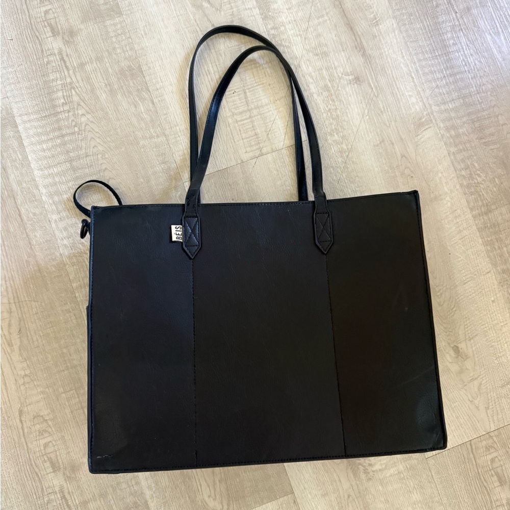 BEIS Black Laptop Tote Bag